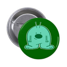 Green Chubby Alien Button