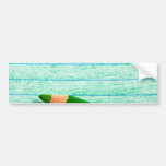 Green colour pencil with colouring bumper sticker