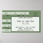 green concert ticket poster
