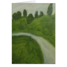 Green Countryside, Trees, Bushes and a Drive! Cards