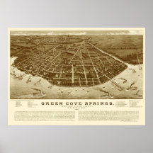 Green Cove Springs, FL Panoramic Map - 1885 Posters