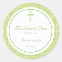Green Cross Address Label/Favour Sticker