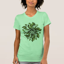 Green Cyclone - Abstract Tee Shirt