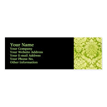 GREEN DAMASK BUSINESS CARD TEMPLATE