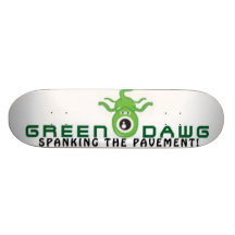 GREEN DAWG SPANKING THE PAVEMENT SKATE BOARD DECKS