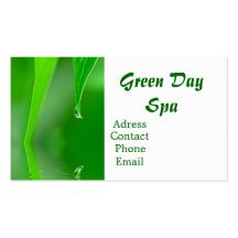 Green Day Spa Business Card