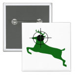 Green Deer Lined Up For Headshot Pin