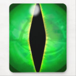 Green Dragon Eye Mouse Pads
