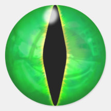 Green Dragon Eye Sticker