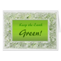Green Earth Greeting Card