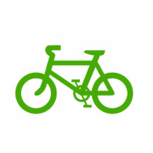 Green Eco Bicycle Photo Cut Out