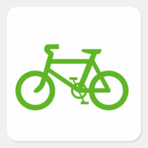 Green Eco Bicycle Stickers