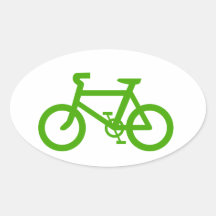 Green Eco Bicycle Stickers