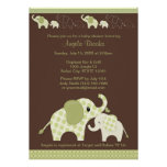Green ELEPHANT Baby Shower Invitation CE-G Kiss invitations