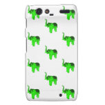 Green Elephants Pattern Droid RAZR Cases