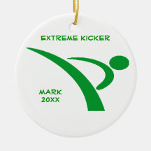 Green Extreme Kicker Ornament