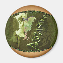 Green Fairy Splashy Collage III Fridge Magnets