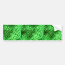 Green Faux Fur Bumper Sticker