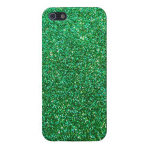 Green faux glitter graphic iPhone 5 covers