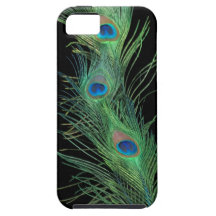 Green Feathers with Black