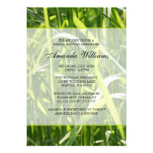 Green Field Grass Outdoor Bridal Shower Custom Invitations