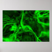 Green Flame Poster