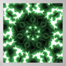 Green Flames Poster
