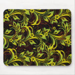 green floral pattern mouse mats