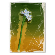Green Flower Greeting Cards