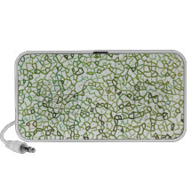 Green Freeform Geometrics Travel Speakers