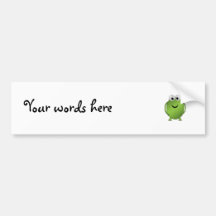 Green frog bumper sticker
