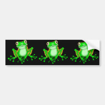 Green Frog Bumper Stickers