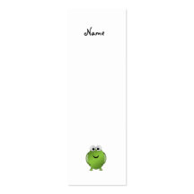 Green frog business card template