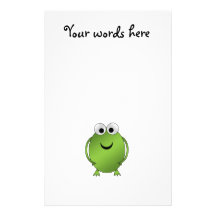 Green frog custom stationery