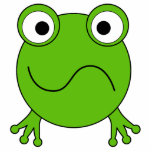 Green Frog. Looking confused. Cut Outs