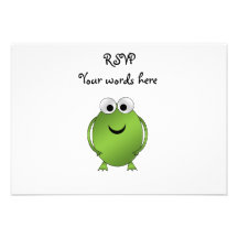Green frog personalized invites