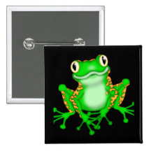 Green Frog Pin