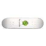 Green frog skate board deck