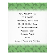 Green Geometric Abstract Pattern. Personalized Invitations