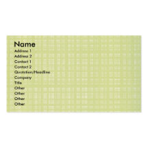 green gingham business card