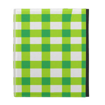 Green Gingham iPad Folio Case