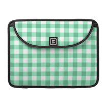 Green Gingham Pattern macbook sleeves