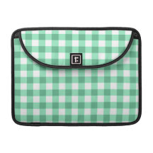 Green Gingham Pattern Sleeve For MacBook Pro