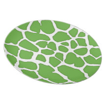 green giraffe skin plate