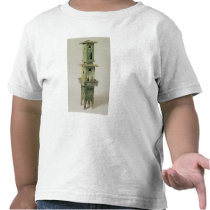 Green glazed model of a tower t-shirts