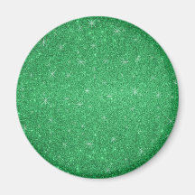 Green glitter stars fridge magnets