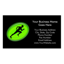 Green Glow Fitness and Personal Training Logo Business Cards
