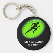 Green Glow Fitness Logo Key Chain
