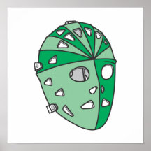 Green Goalie Mask Posters