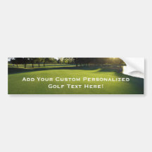 Green Golf Course at Dawn Bumper Sticker